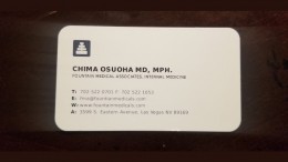 Fountain Medicals Associates Complementary Card 